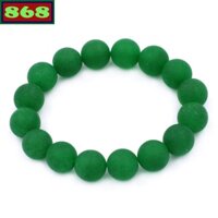 Vòng chuỗi đeo tay đá xanh lá mờ, từ 6 ly đến 14 ly, vòng tay chuỗi hạt