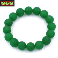 Vòng chuỗi đeo tay đá xanh lá mờ