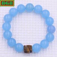 Vòng chuỗi đeo tay đá xanh biển charm chữ vạn đá mắt hổ, Lục tự chân ngôn, vòng tay chuỗi hạt