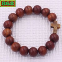 Vòng chuỗi đeo tay gỗ đỏ charm Thánh giá đá mắt hổ, vòng tay chuỗi hạt