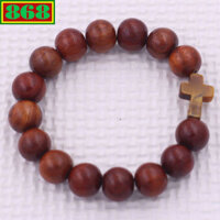 Vòng chuỗi đeo tay gỗ đỏ charm Thánh giá đá mắt hổ, vòng tay chuỗi hạt
