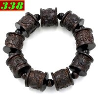 Vòng chuỗi đeo tay gỗ khắc trụ rồng - size XXL