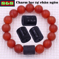 Vòng chuỗi đeo tay mã não đỏ mờ charm lục tự Đại minh chân ngôn, Om Mani Padme Hūm, lục tự đại minh chú, chữ Vạn