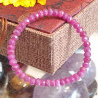 Vòng Chuỗi Đeo Tay RuBy (Hồng Bảo Hạt Mài Vát Cạnh) 45 Hạt, Vòng Chuỗi Đeo Tay RuBy S6162-S3-12556