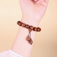 Vòng chuỗi gỗ lục đạo mộc liên hoa 12mm - Hoa rơi cửa Phật tặng hộp đựng