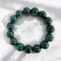 Vòng Chuỗi Hạt Lam Ngọc Size Lớn 12ly Cẩm Thạch Type A Lắc Tay Phong Thủy - Ngọc Trai Trường Thịnh