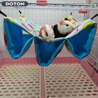 Võng Chuột Lang, Võng Lồng Thú Cưng Nhỏ Với 3 Kênh, 4 Móc, Vải In Hình, Động Vật Nhà Lồng Phụ Kiện Cho Hamster, Sóc, Chinchilla