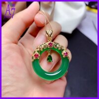 Vòng cổ Bạc 925 Mặt Tròn Đính Đá Zircon Thông Minh Chống Thấm Nước Cho Nữ