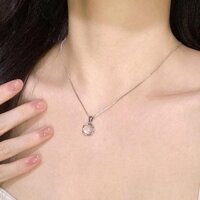 Vòng cổ bạc cho nữ đá năng lượng hình giọt nước LYA L88