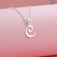 Vòng cổ bạc chữ cái C đơn giản cho nữ DCN0603 - Trang Sức TNJ