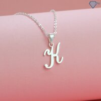 Vòng cổ bạc chữ cái K đơn giản cho nữ DCN0603 - Trang Sức TNJ