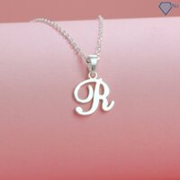 Vòng cổ bạc chữ cái R đơn giản cho nữ DCN0603 - Trang Sức TNJ