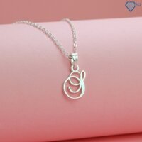 Vòng cổ bạc chữ cái S đơn giản cho nữ DCN0603 - Trang Sức TNJ