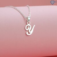 Vòng cổ bạc chữ cái Y đơn giản cho nữ DCN0603 - Trang Sức TNJ