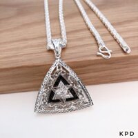 Vòng cổ bạc nam 💥 FREE SHIP 💥 Vòng cổ nam mặt tam giác bạc ta