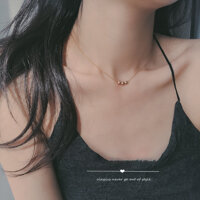 Vòng Cổ Bạc Nữ 3 Hạt Đậu Sang Chảnh,  BẠC THẬT - KHÔNG RỈ - KHÔNG DỊ ỨNG, Vòng Cổ Nữ Đeo Xương Quai Xanh Thanh Mảnh - DB2676 - Bảo Ngọc Jewelry