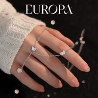 Vòng cổ bạc nữ Europa cánh bướm hoa hồng trắng đầy quyến rũ và bí ẩn