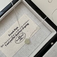 Vòng cổ bạc Sterling [Real Sterling Silver S925] Chuỗi Xương rắn đá tự nhiên hình người ngoài hành tinh chuỗi xương đòn phong cách Hàn Quốc-**&