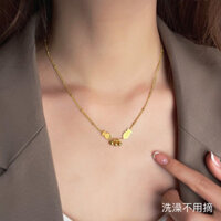 Vòng cổ bằng thép titan, Vòng Cổ bạn gái, Dây Chuyền xương đòn nữ, không phai màu, thiết kế thích hợp, phụ kiện mặt dây chuyền hình cá Song Ngư A0B4