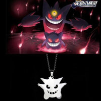 Vòng cổ bằng thép titan Pokémon Geng Ghost Mặt Dây chuyền Hip hop mặt dây chuyền hiphop Nam thương hiệu thời trang