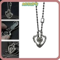 Vòng cổ bánh răng MISUPS Punk, Thiết kế Machanical bền bỉ Vòng cổ mặt dây chuyền bánh răng xoay, Quà tặng sáng tạo Retro Hip Hop Thư giãn Xoay bánh răng Vòng cổ Phụ kiện trang sức