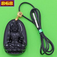 Vòng cổ Bất động minh vương thạch anh đen 4.3 cm [bonus]