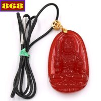 Vòng cổ Bất động minh vương thạch anh đỏ 3.6 cm AD1 [bonus]