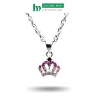 Vòng cổ cho bé BẠC HIỂU MINH DTE055 vương miện Elsa công chúa dễ thương đẹp an toàn cho bé