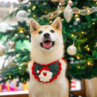 Vòng cổ chó mèo nai sừng tấm Giáng sinh