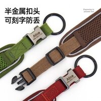Vòng cổ chó, vòng cổ rộng thoáng khí cho chó nhỏ, Bichon, Teddy, chó vừa, Corgi, Shiba Inu, vòng cổ chó khắc