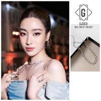 Vòng cổ chocker đá 7 màu thời trang