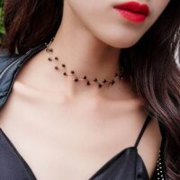 Vòng cổ choker đính ngọc trai sang trọng cho nữ - Đen