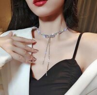 Vòng cổ choker nữ đính đá lấp lánh kim cương nhân tạo dây vòng đeo cổ cá tính