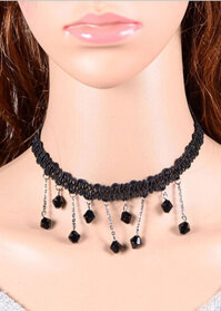 Vòng cổ choker tatoo đính hạt V44