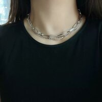 Vòng cổ choker xích dây đá 944