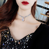 Vòng Cổ Choker Xương Đòn Dây Xích Nhật Bản Hàn Quốc Độc Đáo Cổ Trang Sức Ngắn Pha Lê Nữ Vòng Cổ 25.1.9