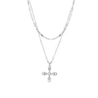 Vòng cổ chữ thập Zircon siêu nhấp nháy Tính khí phù hợp cho nữ