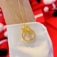 Vòng cổ chuông nơ mạ vàng, vòng cổ công chúa thời trang, quà tặng cho vợ hoặc bạn bè