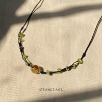 Vòng cổ Citrine x Peridot tự nhiên