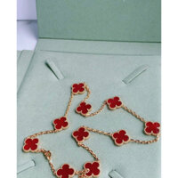 vòng cổ cỏ 4 lá lên bạc mạ vàng