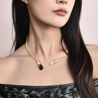 Vòng cổ cổ thả nước pha lê bằng đá tự nhiên dành cho nữ