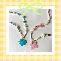 Vòng Cổ Couple Mảnh Ghép Tình Yêu - Vòng Cổ Dây Sáp Handmade Dễ Thương - Stitchystuffers