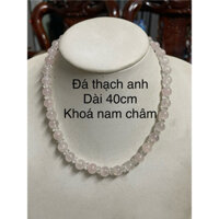 VÒNG CỔ ĐÁ THẠCH ANH HỒNG  ms f DC4