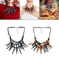 Vòng cổ dân tộc Hellery Tuyên bố Vòng cổ đính cườm bằng gỗ Boho