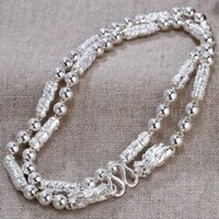 Vòng cổ đầu rồng bạc năm 1999 thời trang nam dom999