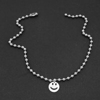Vòng cổ, dây chuyền bi sắt mặt cười THÉP TITAN KHÔNG GỈ, trang sức unisex phù hợp cho nữ BEAR18
