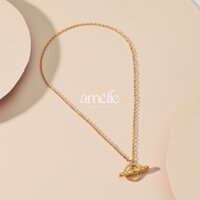 Vòng cổ dây chuyền thời trang nam nữ unisex hợp kim màu bạc & vàng cá tính