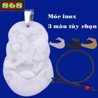 Vòng cổ dây dù đen tuổi Hợi màu trắng VDUECTTHE6