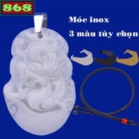 Vòng cổ dây dù đen tuổi Thìn C/T trắng VDUECTTRO10