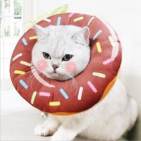 Vòng cổ Elizabethan cho thú cưng, chống liếm, ăn, chó, làm cao, làm dịu, vòng cổ mềm, mũ phẫu thuật, hình bánh donut
